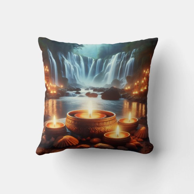 Cojín Decorativo Zen Waterfall & Candles Luxury (Reverso )