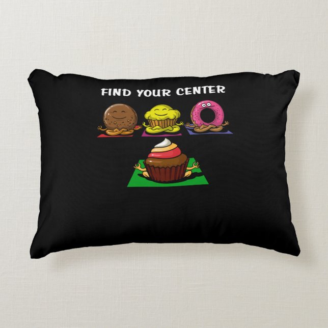 Cojín Decorativo Zen Yoga Donut Encuentra tu meditación central (Anverso)