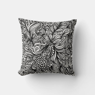 Cojín Decorativo Zentangle flower and paisley doodle design