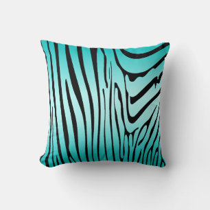 Cojín Decorativo Zesty Zebra Cyan