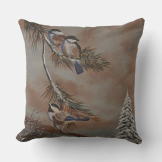 Cojín Decorativo Zierkissen Wintervögel