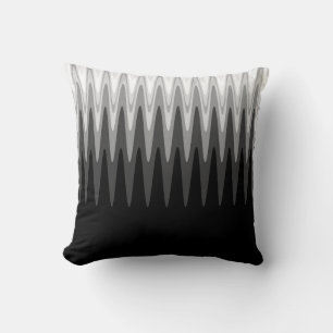 Cojín Decorativo Zig Zag Black Gray Gray Pattern