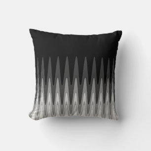 Cojín Decorativo Zig Zag Black Gray Pattern