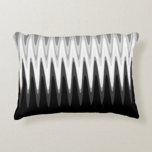Cojín Decorativo Zig Zag Black Gray Pattern