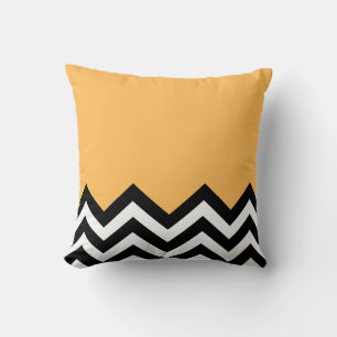 Cojín Decorativo Zigza Color negro y amarillo