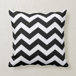 Cojín Decorativo Zigzag blanco y negro clásico