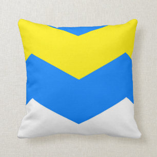 Cojín Decorativo ZIGZAG en ~ azul y amarillo