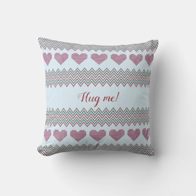 Cojín Decorativo Zigzag Hearts (Anverso)