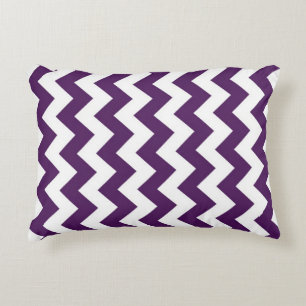 Cojín Decorativo Zigzag morado y blanco