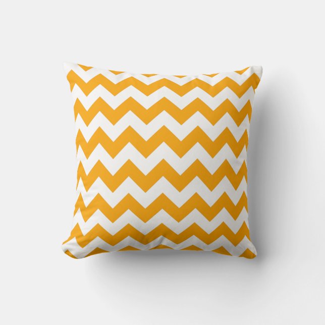 Cojín Decorativo Zigzag naranja (Anverso)
