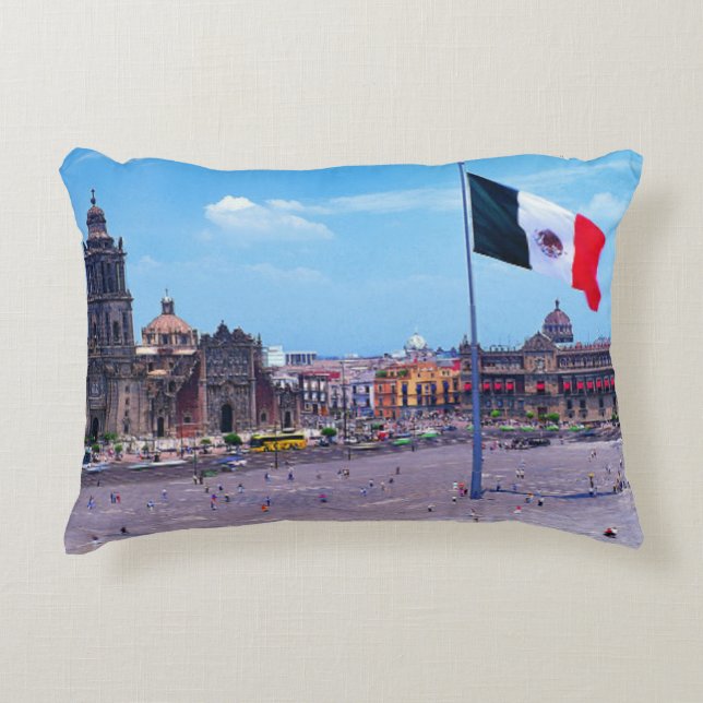 Cojín Decorativo Zocalo, Ciudad de México, México (Anverso)