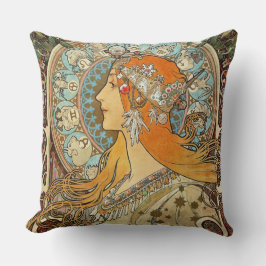 Cojín Decorativo Zodiac de Alphonse Mucha
