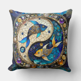 Cojín Decorativo Zodiac - Pisces Fish Yin y Yang