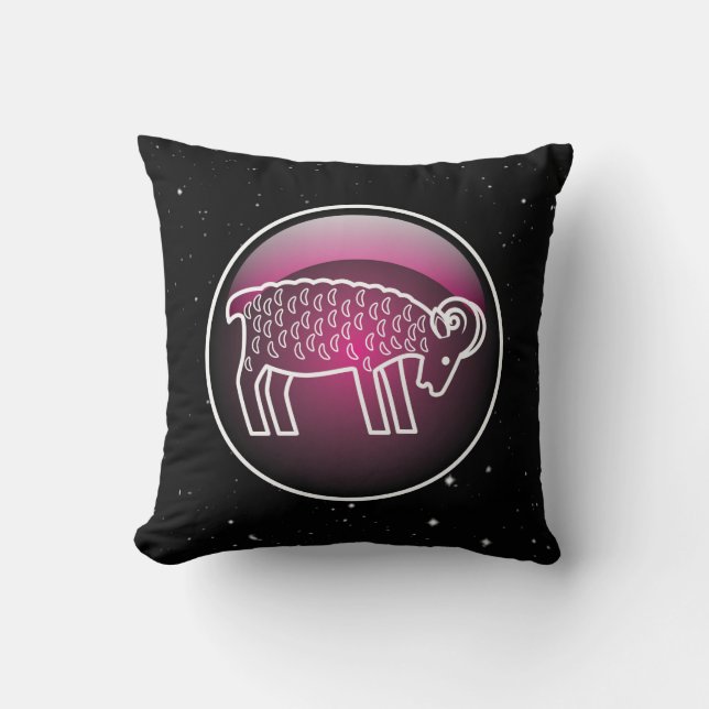 Cojín Decorativo Zodiaco Aries Morado (Anverso)
