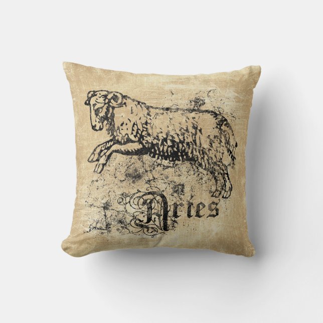Cojín Decorativo Zodiaco Aries Vintage (Anverso)