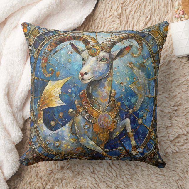 Cojín Decorativo Zodiaco - Capricornio la cabra marina (Manta)