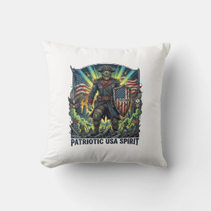 Cojín Decorativo Zombi Patriótico General Zombi Patriótico Apocalip
