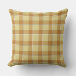 Cojín Decorativo Zombie and Copper Plaid Tan Beige