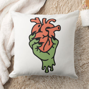 Cojín Decorativo Zombie Mano Holding Heart