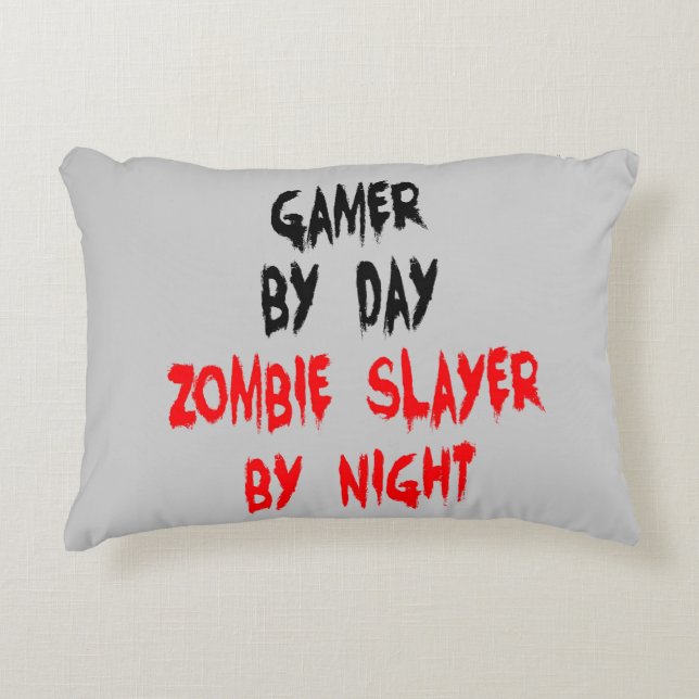 Cojín Decorativo Zombie Slayer Gamer (Anverso)