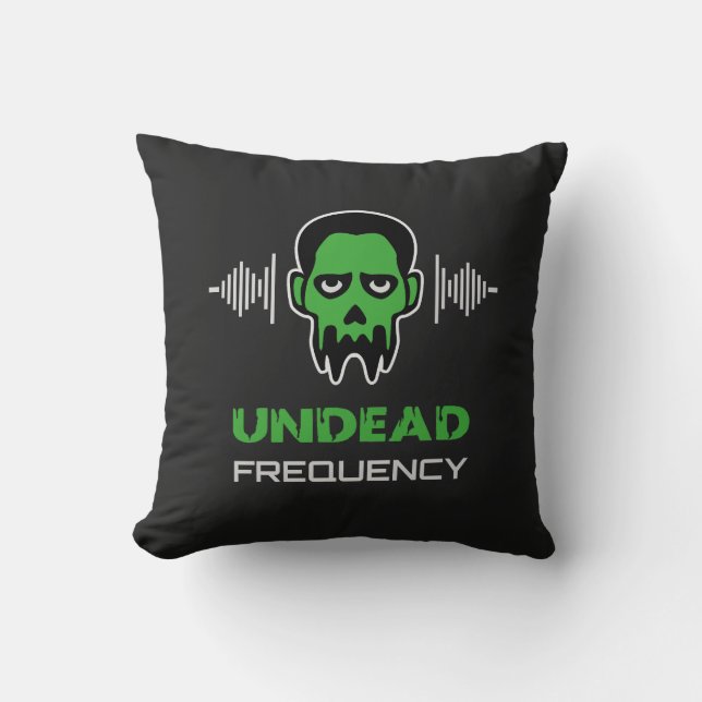 Cojín Decorativo Zombie Techno Rave (Anverso)