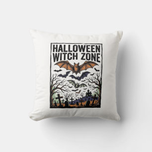 Cojín Decorativo Zona de Bruja de Halloween Diseño Antiguo de Murci