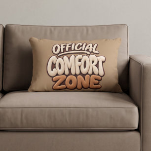 Cojín Decorativo Zona de confort oficial divertida