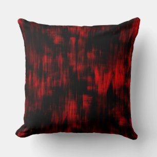 Cojín Decorativo Zonas rasgadas en rojo brillante y negro