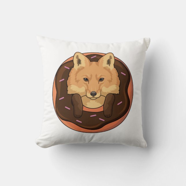 Cojín Decorativo Zorro con Donut (Anverso)