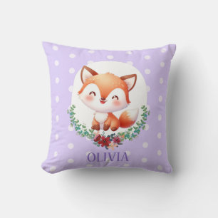 Cojín Decorativo Zorro lindo de lunares elegante
