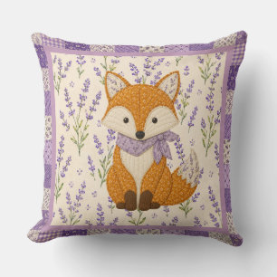 Cojín Decorativo Zorro y lavanda