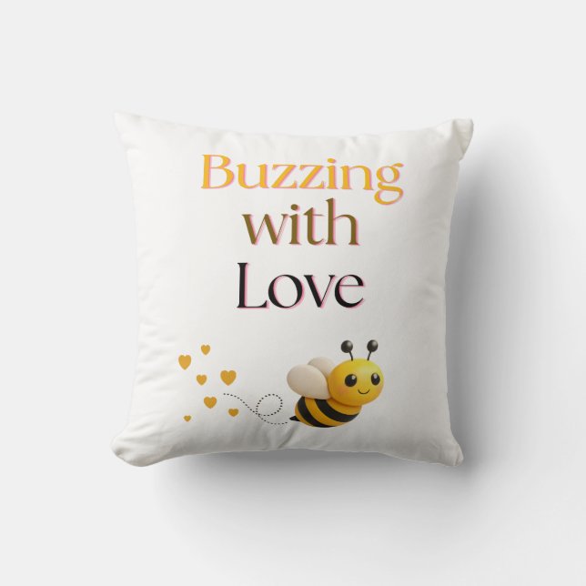 Cojín Decorativo Zumbando de amor (Anverso)