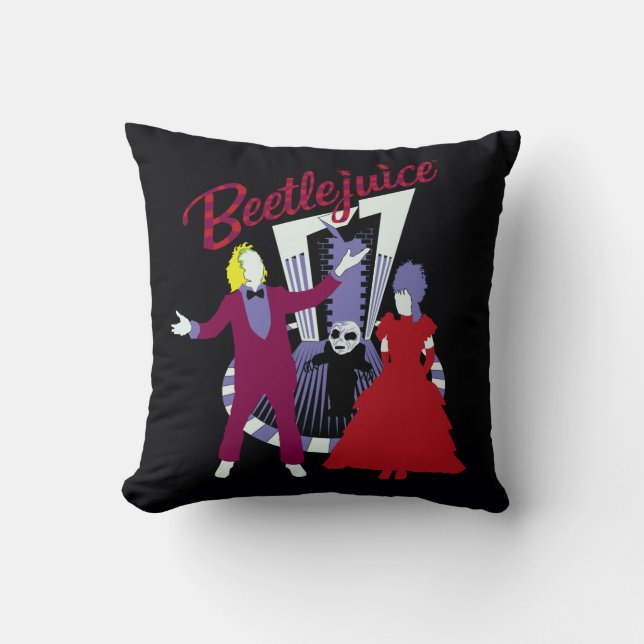 Cojín Decorativo Zumo de remolacha | Beetlejuice & Lydia Boda (Anverso)