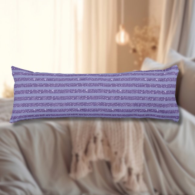 Cojín Deep Amethyst Glitter Style Horizontal Stripes  (Subido por el creador)