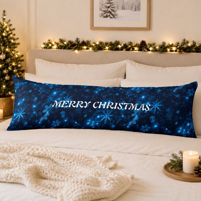 Cojín Deep Blue with Bright Snowflakes Body Pillow (Deep Blue with Bright Snowflakes Body Pillow)