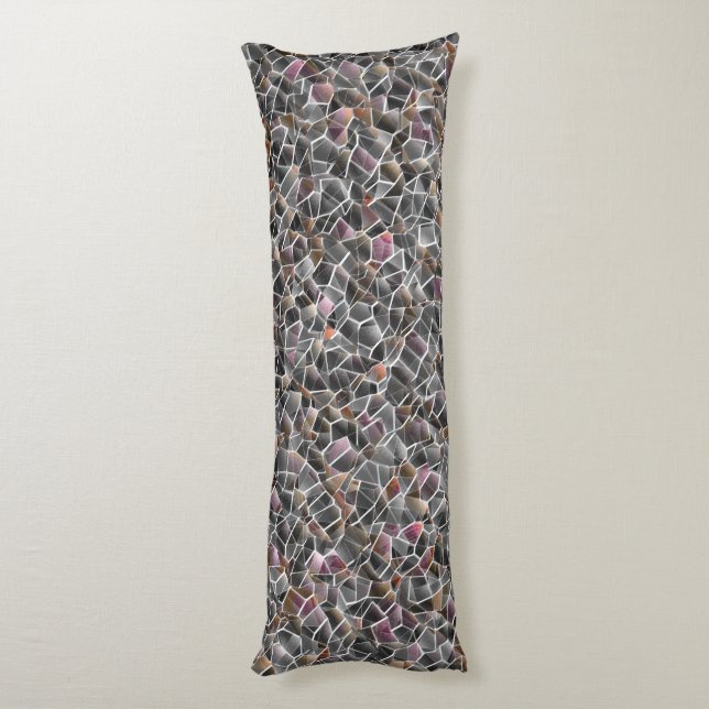 Cojín Desagradable de salmón bruto y mosaico irregular g (Atrás (Vertical))