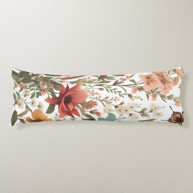 Cojín Descubre el asombroso patrón botánico floral de pr (Anverso)