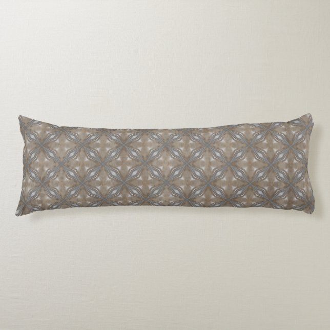 Cojín Diamantes blancos y negros con olas (Anverso)