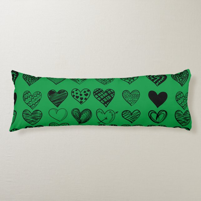 Cojín Dibujo Adorable de Crítica del Corazón Negro (Anverso)