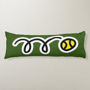 Cojín Dibujo animado divertido de pelota de tenis con no