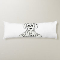 Dibujo de perro de peluche dálmata contorno simple