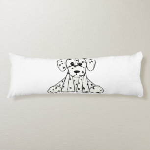 Cojín Dibujo de perro de peluche dálmata contorno simple