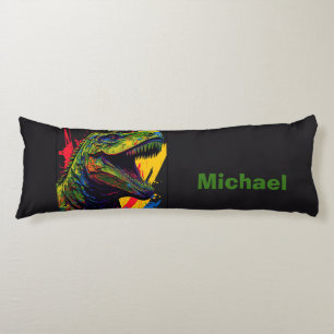 Cojín Dino T Rex Green Body Pillow