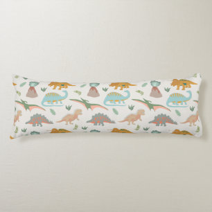 Cojín Dinosaurios Niños Dibujados a Mano Boho Dormitorio
