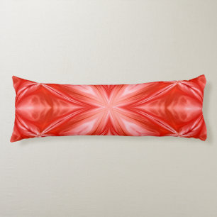 Cojín Diseño abstracto rojo lechoso blanco nublado de Po