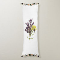 Diseño botánico de lavanda y flor silvestre amaril