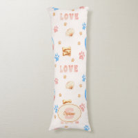Diseño de acuarela "LOVE" con pinturas de perros