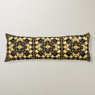 Cojín Diseño de Arte Geométrico Dorado Elegante