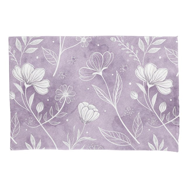 Cojín Diseño de funda de almohada floral soñador (Anverso)