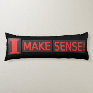 Cojín Diseño de ilustraciones cortas sobre "Make Sense"